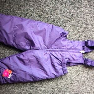 Pacific trail purple flower snow pants bibs ski winter sledding